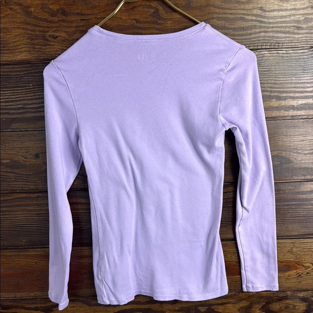 Justice Purple Fitted Long Sleeve Tee size 12